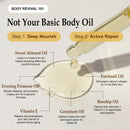 Silk Body Oil – Firma, levanta, suaviza e reduz rugas.
