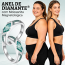 Anel de Diamante Moissanita Magnetológica - Para Emagrecimento e Detox