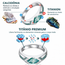 Anel de Diamante Moissanita Magnetológica - Para Emagrecimento e Detox